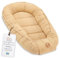 Musselin Babynest Nestchen Baby 90x50 cm - Babynestchen Neugeborene Nest für Kinder Bett und Babybett tragbar Kuschelnest Coccon für Jungen und Mädchen Baumwolle Beige