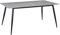 Meubletmoi Ryder 2 Esstisch, 160 cm, Platte aus Keramik, Vollmasse, grau, Beton und ausgestellte Füße aus Metall, Schwarz – moderne Küche
