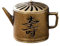 Brûleur d'encens traditionnel en forme de théière chinoise « Shou » avec symbole Longevity, 7,8 cm de hauteur, 9,2 cm de large, décoration Feng Shui et méditation