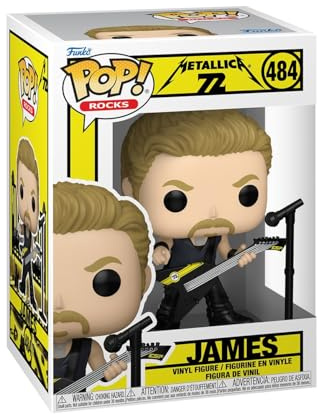 Funko POP! Rocks: Metallica - James - 72 Seasons | Offizieller Fanartikel und Merch - Vinyl Sammelfigur als Regal Deko - Geschenkidee zum Geburtstag für Fans und Sammler