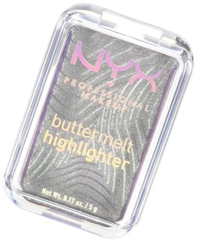 NYX Professional Makeup Highlighter für das Gesicht, Butterweiche Textur, Mit pflegender Sheabutter, Mangobutter und Mandelbutter, Vegan, Buttermelt Highlighter, Farbe: Butta In Black