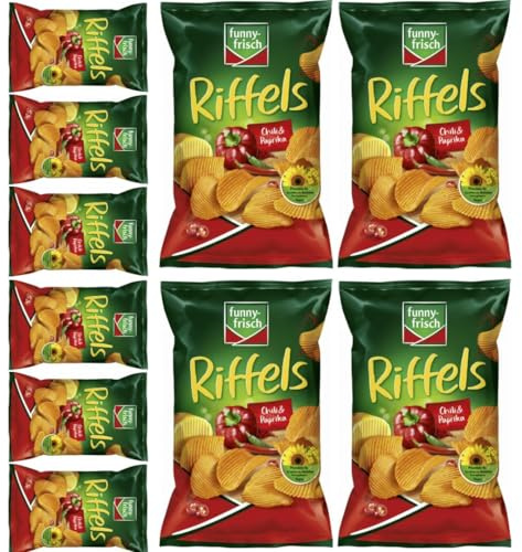 Riffels Chili & Paprika Chips Cracker 150 gramm, 10 ER