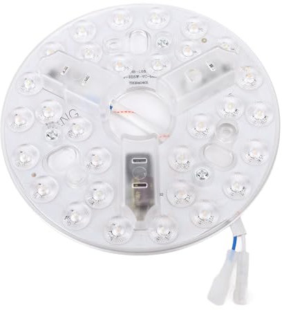 OVAQUIXI Reemplazo de Luz LED del Ventilador de Techo 5.3 Pulgadas 15W 3CCT 3000K 4200K 6500K Función de Memoria Dimmable Base de Aluminio con Control Remoto para la Lámpara de Pared de