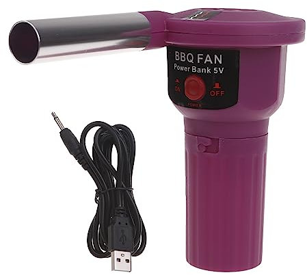 HXNH Ventilateur de barbecue portable alimenté par USB pour brûler du charbon et du bois avec vitesse
