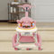 Trotteur avec musique et lumières,Trotteur bébé,Siège Bébé Table d’Activités,Sièges Sauteurs Suspendus,Siège Harnais Sauteur Bébé-67 * 72 * 92cm- Rose (A)