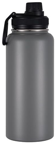 Insulated Cup, 304 Stainless Steel, Perfect for Gift,Gym,Sports,and Travel Water Bottle/12~40oz (Grey,16oz)