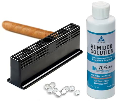 Humidor Befeuchter Kit für Zigarren Humidor, 3-Wege Luftbefeuchter für Zigarren Humidor,Behalten 70% RH, inkl Humidor Solution, Zigarren Befeuchter-Befeuchtungssystem für 1-100 ZigarrenZubehör