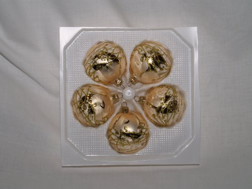 Jingle Bells Lauscha Christbaumkugel 6cm Golden Dreams
