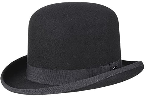 LIERYS Melone Wollfilzhut Klassischer Bowler Herrenhut Made in Germany Herren Ganzjährig schwarz 57 cm