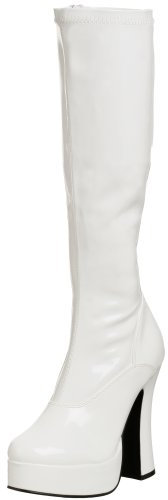 Pleaser ELECTRA-2000Z – Stivali Piattaforma, Colore: Nero Bianco Size: 38.5