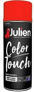 Julien Peinture Aérosol Intérieure et Extérieure Color Touch Fluo - Orange 400ml