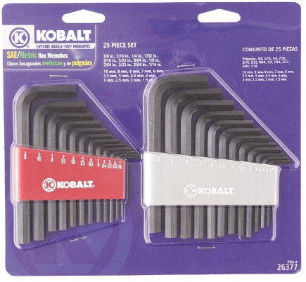 Kobalt Hex Wrench Set 25 Piece Set