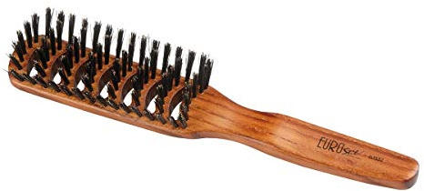 Eurostil hair brush Teasing brush made of bent wood with boar bristles by EUROSTIL