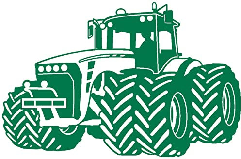 Samunshi® Wandtattoo Trecker Traktor Kinderzimmer Spielzimmer 130 x 82cm grün