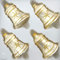 4 TLG. Glas-Glocken Set in Ice Champagner Gold Komet - Christbaumkugeln - Weihnachtsschmuck-Christbaumschmuck