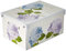 LAVATELLI Collection Ortensie Hydrangeas, Decorative, Cardboard lids and Handles, Clothes, Toy Box, Storage Baskets, Small