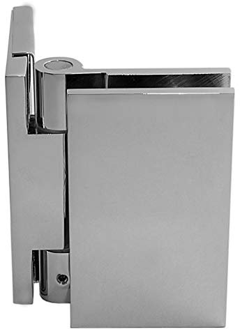 Konzept Design Dusch-Türbeschlag, 'Slim Line', Glas-Wand, 90°, VA-Finish, Silber