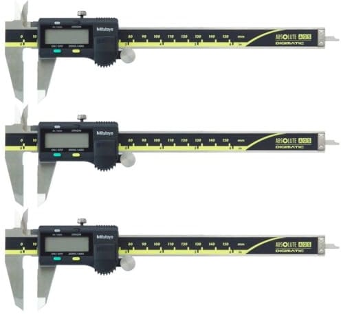 Mitutoyo 500-196-30 Pack of 3 Standard Digital Caliper Series 500 0-150mm (0-6)