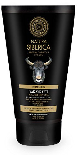 Natura Siberica Men Icy After Shave Gel - Kühlendes Aftershave Gel für Männer - Beruhigt & erfrischt die Haut nach der Rasur - Mit Yakmilch, Minze & Vitaminen - 150 ml