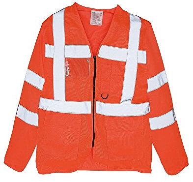 Yoko Hi-Vis Executive Long Sleeve Waistcoat (Hvj800) Size L Color Orange