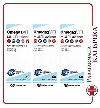 3 MASSIGEN OMEGA 3 CON EPA e DHA 60 PERLE DA 1,4 g MARCO VITI NUOVO FORMAT MULTIFUNZIONE CARDIACHE, VISIVE, CEREBRALI, TRIGLICERIDI E PRESSIONE SANGUIGNA