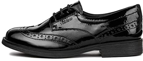Geox Girl's Jr Agata D Brogues, Black (Black C9999), 3 UK Child