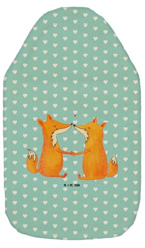 Mr. & Mrs. Panda Wärmflasche Füchse Liebe - Geschenk, Wärmekissen, romantisch, Liebespaar, Kleine Wärmflasche, Bettflasche, Fuchs, Ehemann,