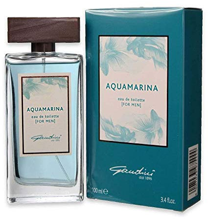 Gandini, Aquamarina Herrenduft, Eau de Toilette, Duft mit Noten von Mandarine, Zeder, Grapefruit, Lavendel, Magnolie, Jasmin, Aquatische Akzente, Patchouli, Amber Grau, Weißer Moschus, 100 ml
