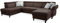 Cavadore Wohnlandschaft Ammerland mit Federkern, Schlafsofa mit Ottomane links und Longchair rechts, inkl. Kopfteilverstellung, 317 x 84 x 193, lederoptik cognac