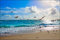 Muralo Fototapete Strand 240 x 360 cm Vlies Tapete Wandtapete Meer Wellen Himmel Wohnzimmer Schlafzimmer moderne Wandbilder XXL Natur Panorama Wasser Wand Dekoration