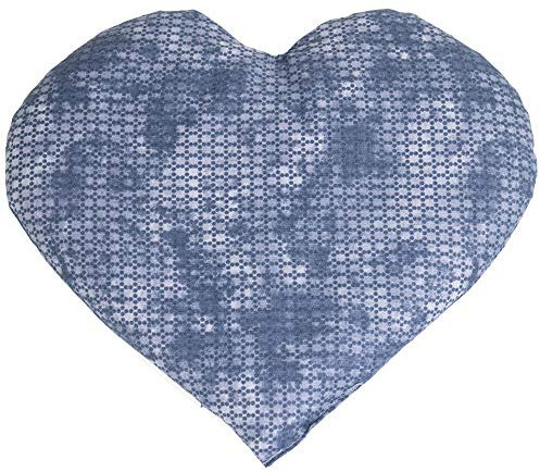 Kirschkernkissen Herz. ca. 30x25cm used-look grau-blau. Wärmekissen. Herzkissen Körnerkissen. Ein charmantes Geschenk