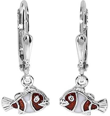 Ohrhänger - kleiner Fisch - Silber 925/000 -,