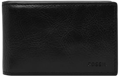 Fossil Geldbörse für Herren Andrew, Eco Leather/PVC Trim Bifold schwarz 11,5 cm L x 1,9 cm B x 7,7 cm H ML4391001