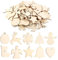 100PCS Christmas Wooden Ornaments Wooden Baubles Wood Slices Christmas Hanging Embellishments Christmas Tree Hanging Ornaments for Christmas DIY Crafts Xmas Tree Decoration