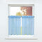 SCHOAL Scheibengardine mit Tunnelzug/Kräuselband 2 Stück Gardinen Küche Set Bistrogardinen Voile Stores Fenstergardine Uni Blau BxH 66x61cm