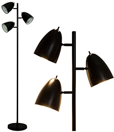 Neatfi 159CM Tall Standing Tree Style, Modern LED Floor Lamps for Living Room & Bedroom, 9W Warm Light, 700 Lumens Free-Standing Reading Floor Lamp with 3 Adjustable Metal Lampshades (Modern)