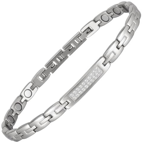YINOX Bracelet de cheville magnétique pour femme 15 pièces avec aimant puissant 24 cm (C)
