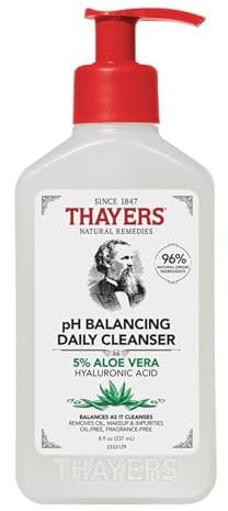 Thayers pH Balancing Daily Cleanser - Face Wash with Aloe Vera - Gentle and Hydrating Skin Care for Dry - Oily or Acne Prone Skin - 237 ml