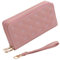 Yibingkea Portefeuille en Cuir synthétique pour Femme avec Double Fermeture éclair et Plusieurs emplacements pour Cartes (Pink2)