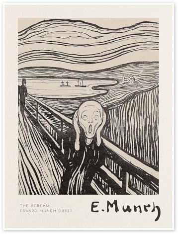 Posterlounge Der Schrei, 1895 Poster | 30 x 40 cm von Edvard Munch Wandbilder Wanddeko