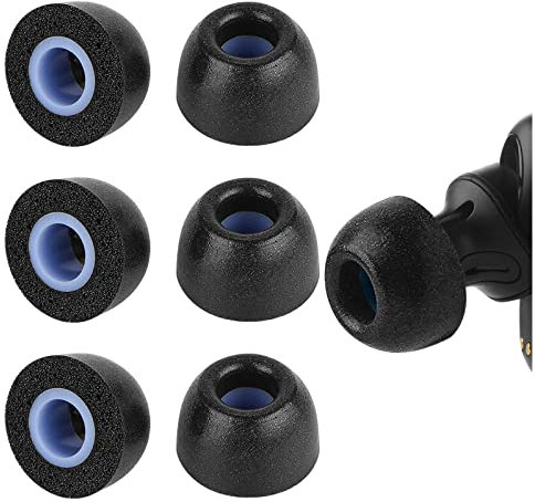 Geekria 3 Paar Comfort Memory Foam True Wireless Earbuds Ohrstöpsel kompatibel mit 4,5-6,3 mm In-Ear-Kopfhörern Nozzle Blocking Noise Foam Tips/Earbud Ear Tips/Tips Ohrstöpsel (Größe M/Kurz)