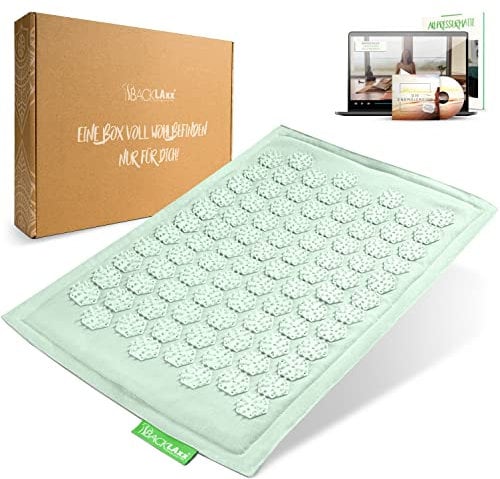 BACKLAXX ® Akupressurmatte für Füße – Nagelbrett Füße für Fussmassage, Rücken, Nacken und Schulter mit Befestigungsband – Fußreflexzonenmassage Matte – Massage Matte für Fußmassage