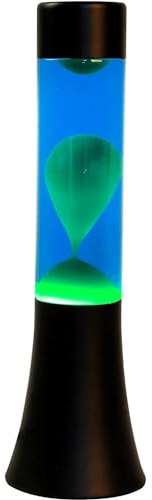 I-TOTAL® - Lampe à lave LED avec résistance chauffe cire, sans ampoule (BASE NOIR CIRE VERT 30 CM)