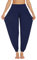 PINSPARK Pumphose Damen Sport Haremshose Lang Yoga Hose Sommer Yogahose Jogginghose Baggy Pluderhose Sporthose Freizeithose Frauen Blau S