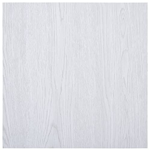 INLIFE Laminat Dielen Selbstklebend 5,11 m² PVC Weiß,14.45kg,146239