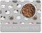 Personalised Cat Bowl Mat - Stylish Customised Pet Food Mat for Cats (Silver Slate)