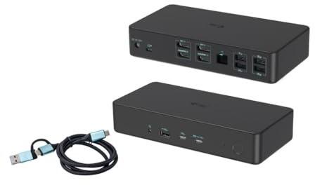 i-tec USB 3.0 / USB-C/Thunderbolt 3 Professionelle Dual 4K Display Dockingstation Generation 2 mit Stromversorgung 100W