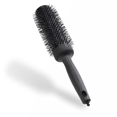Olivia Garden Expert Blowout Speed Black Label – Noir mat - 45 - Brosse ronde en céramique avec un barrilet extra long pour des brushings 25% plus rapides