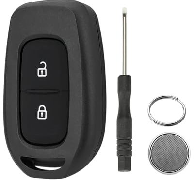 2-TastenAuto Fernbedienungsschlüssel für Renault Trafic Dacia Duster Logan Dacia Schlüssel Gehäuse mit Schraubendreher Schlüsselring mit CR2032 Batterie