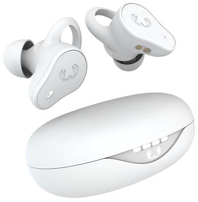 Fresh 'n Rebel Twins Move, Auriculares Deportivos Bluetooth Inalámbricos, Resistentes a Salpicaduras, con Micrófono, botón de Clic y Control de Volumen, 30h de reproducción (Ice Grey)